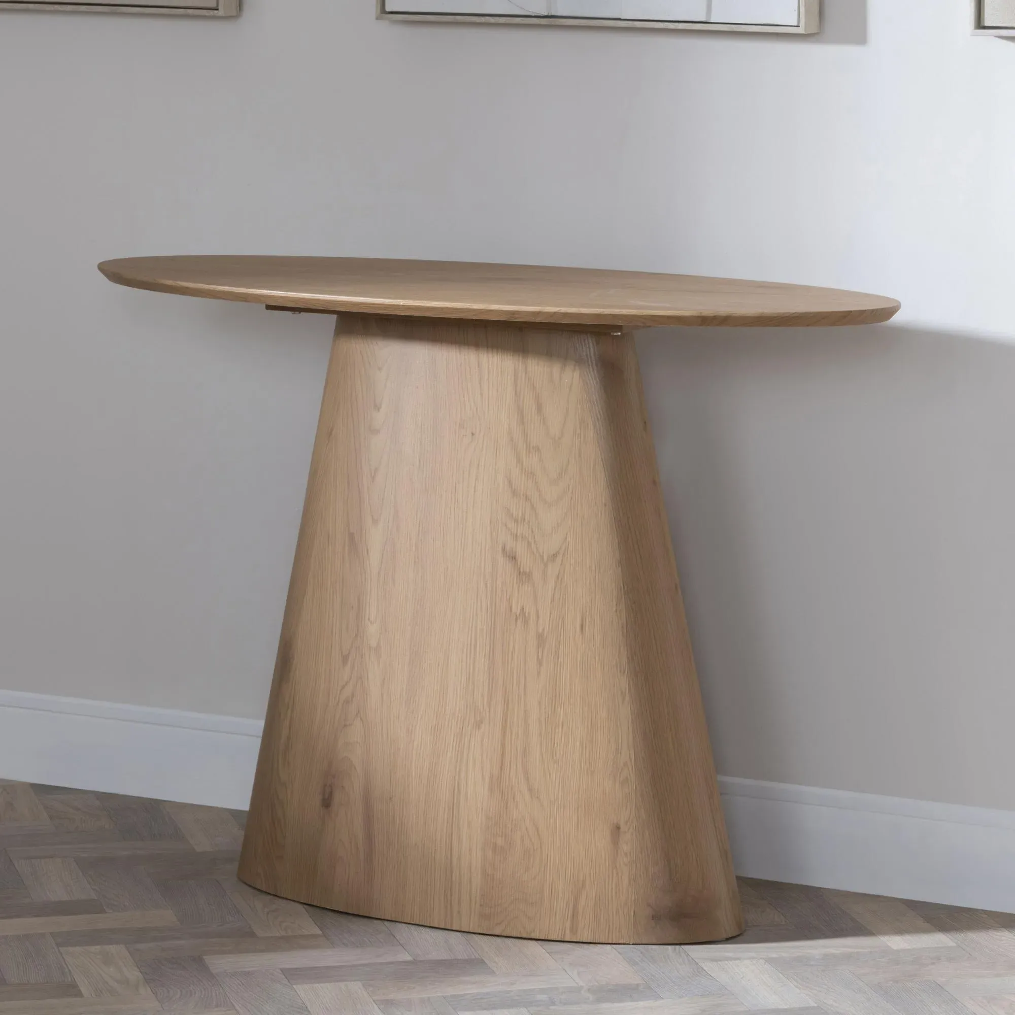 Palma Oval Console Table - Oak