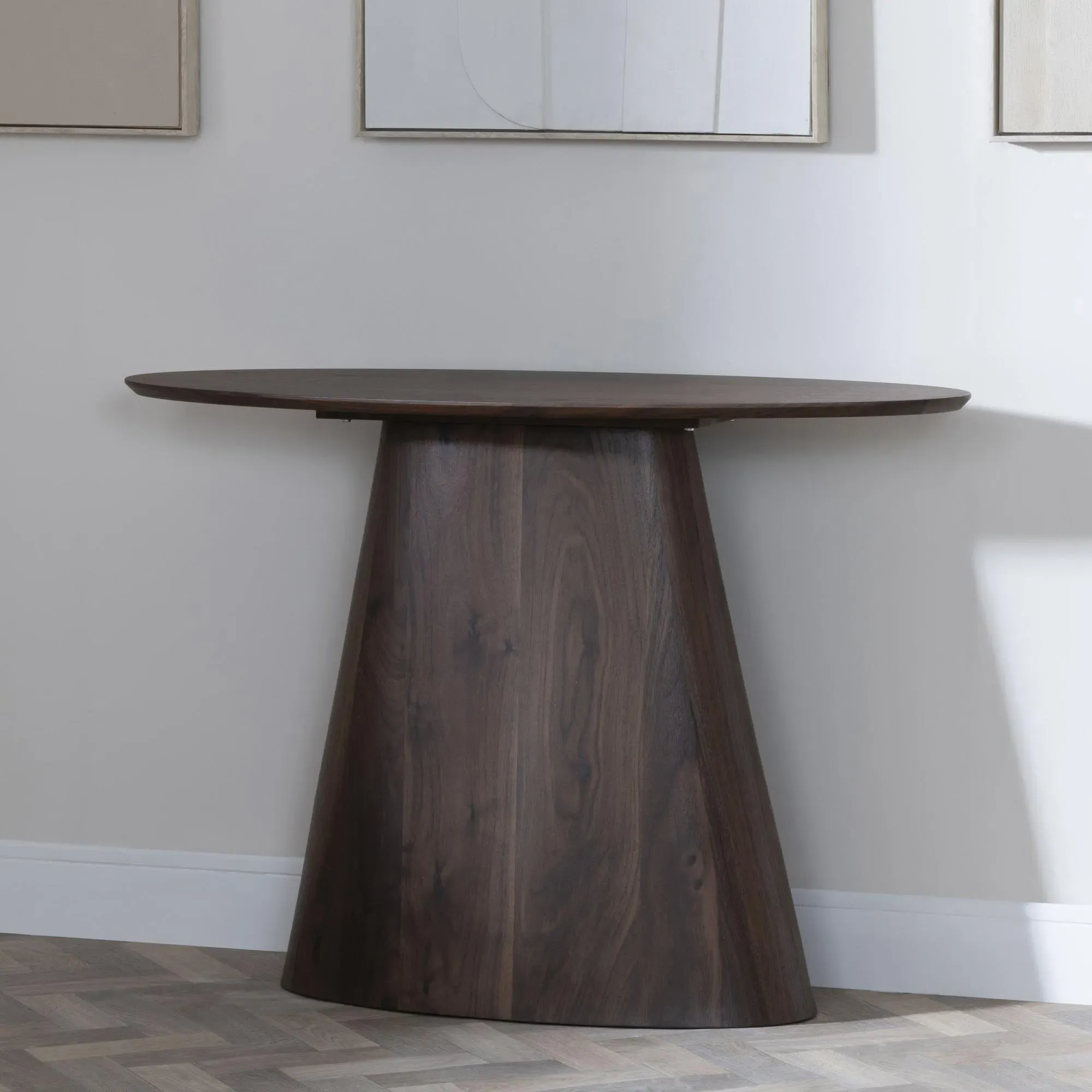 Palma Oval Console Table - Walnut