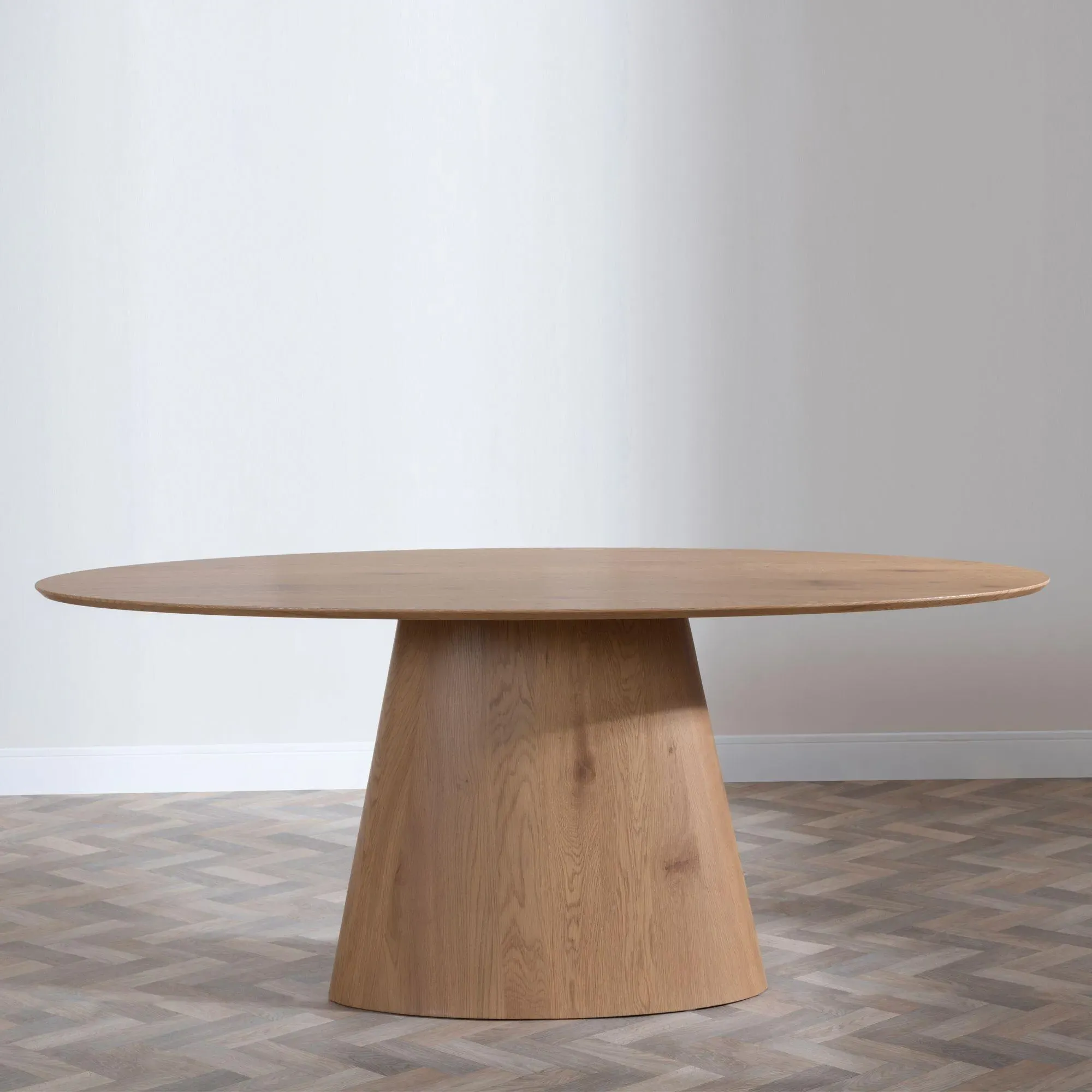 Palma Oval Dining Set with Darwin Chair - Oak, Orange Fabric