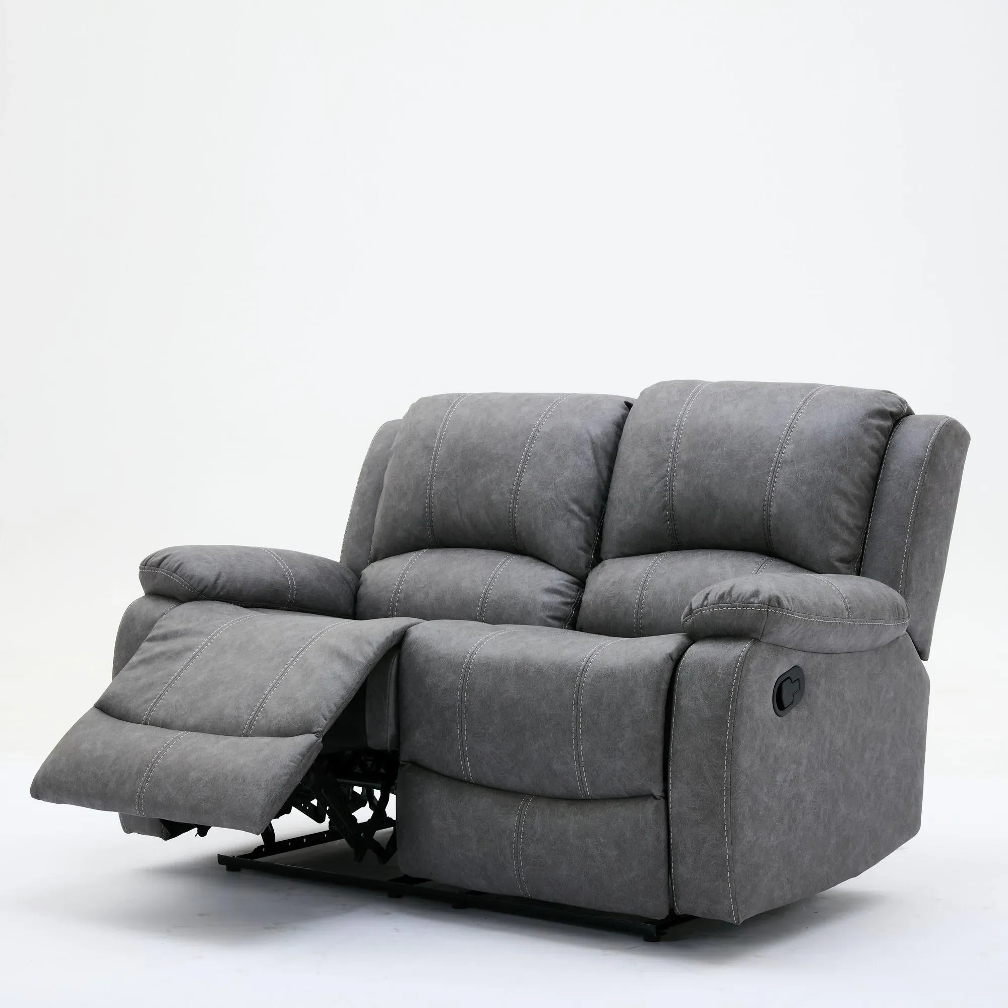 Paloma 2-Seater Manual Recliner Sofa - Grey, Endurance Fabric