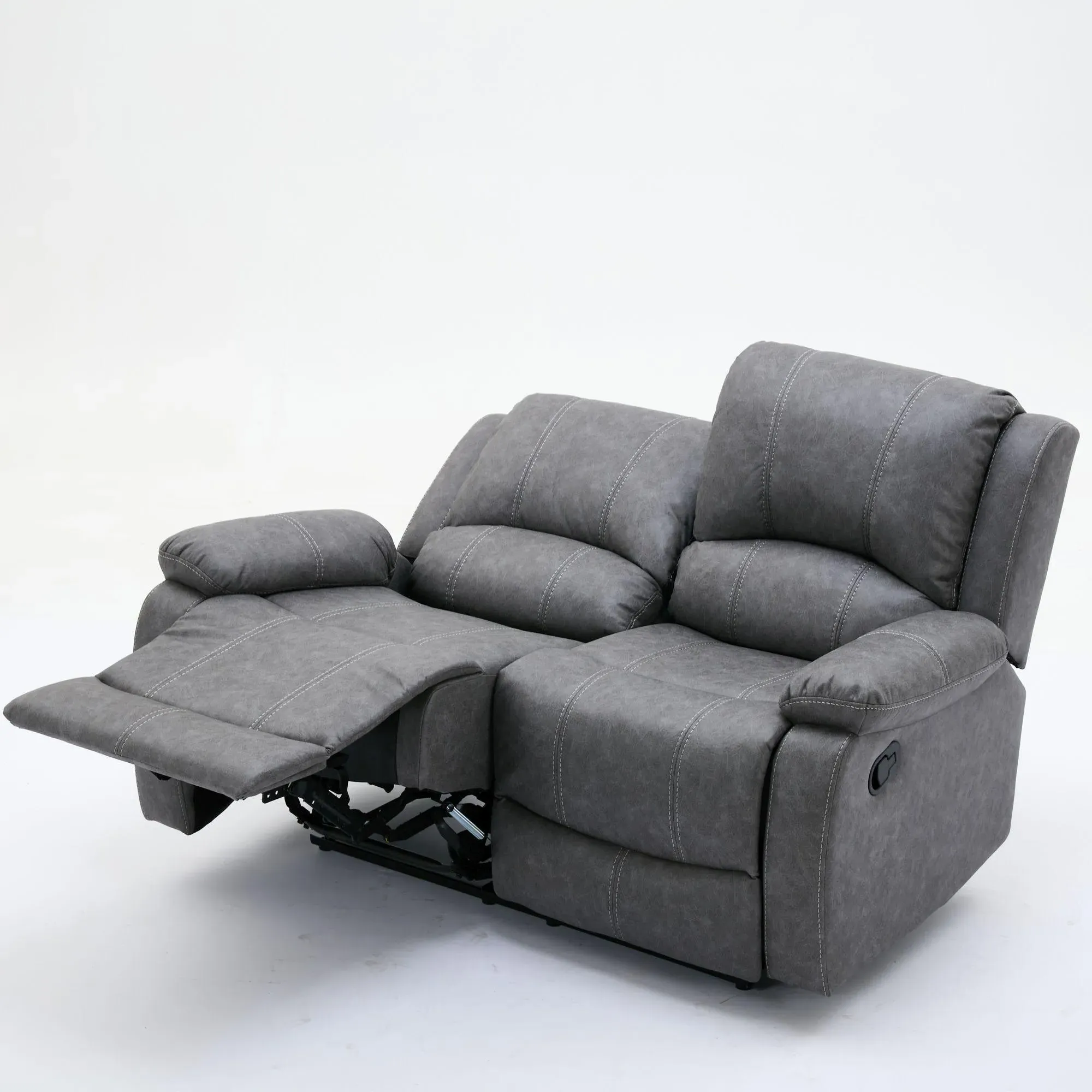 Paloma 2-Seater Manual Recliner Sofa - Grey, Endurance Fabric