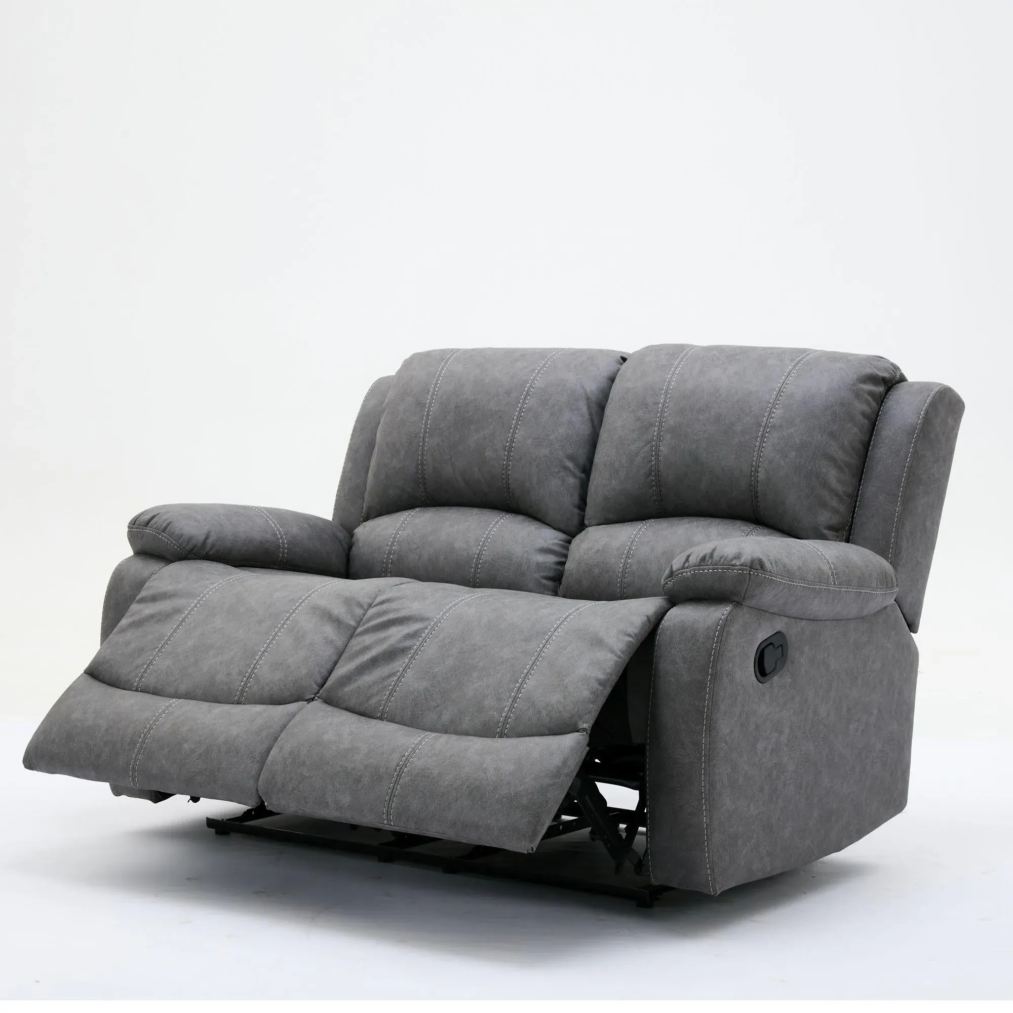 Paloma 2-Seater Manual Recliner Sofa - Grey, Endurance Fabric