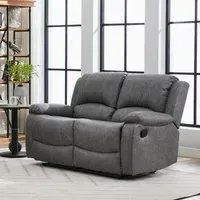 Paloma 2-Seater Manual Recliner Sofa - Grey, Endurance Fabric