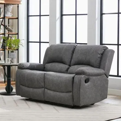 Paloma 2-Seater Manual Recliner Sofa - Grey, Endurance Fabric