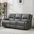 Paloma 3-Seater Manual Recliner Sofa - Grey, Endurance Fabric