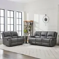 Paloma 3+2 Seater Recliner Sofa Set - Grey, Endurance Fabric