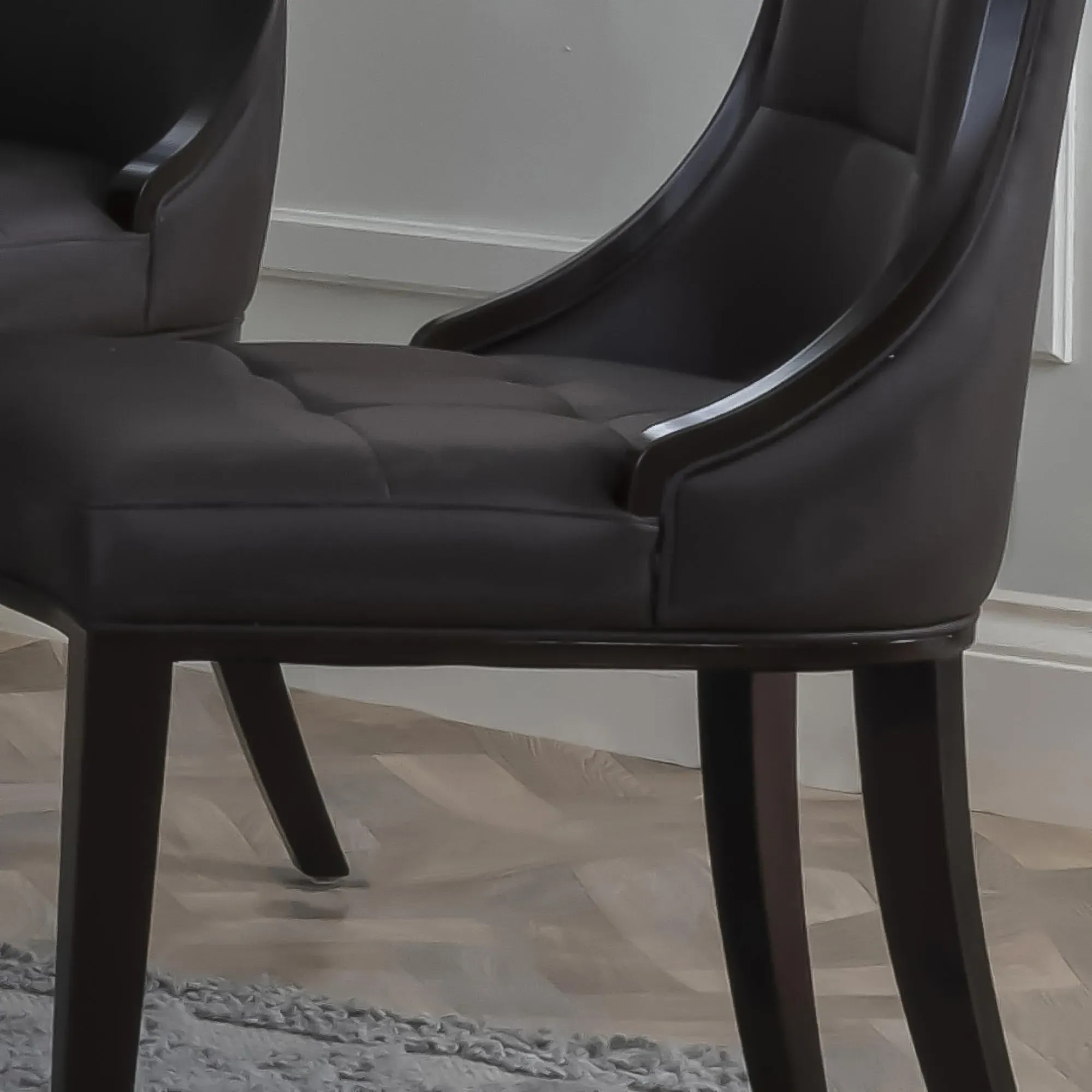 Paris Dining Chair - Brown, Faux Leather