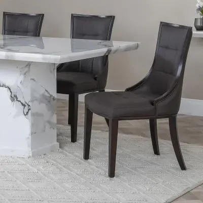 Paris Dining Chair - Brown, Faux Leather image