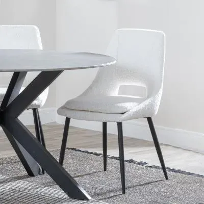 Peyton Dining Chair - Cream, Boucle image