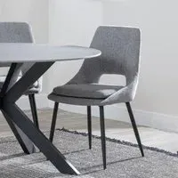 Peyton Dining Chair - Grey, Boucle Fabric