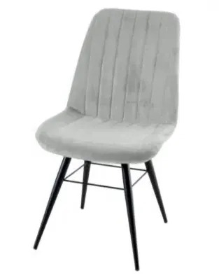 Piano Dining Chair - Beige, Velvet
