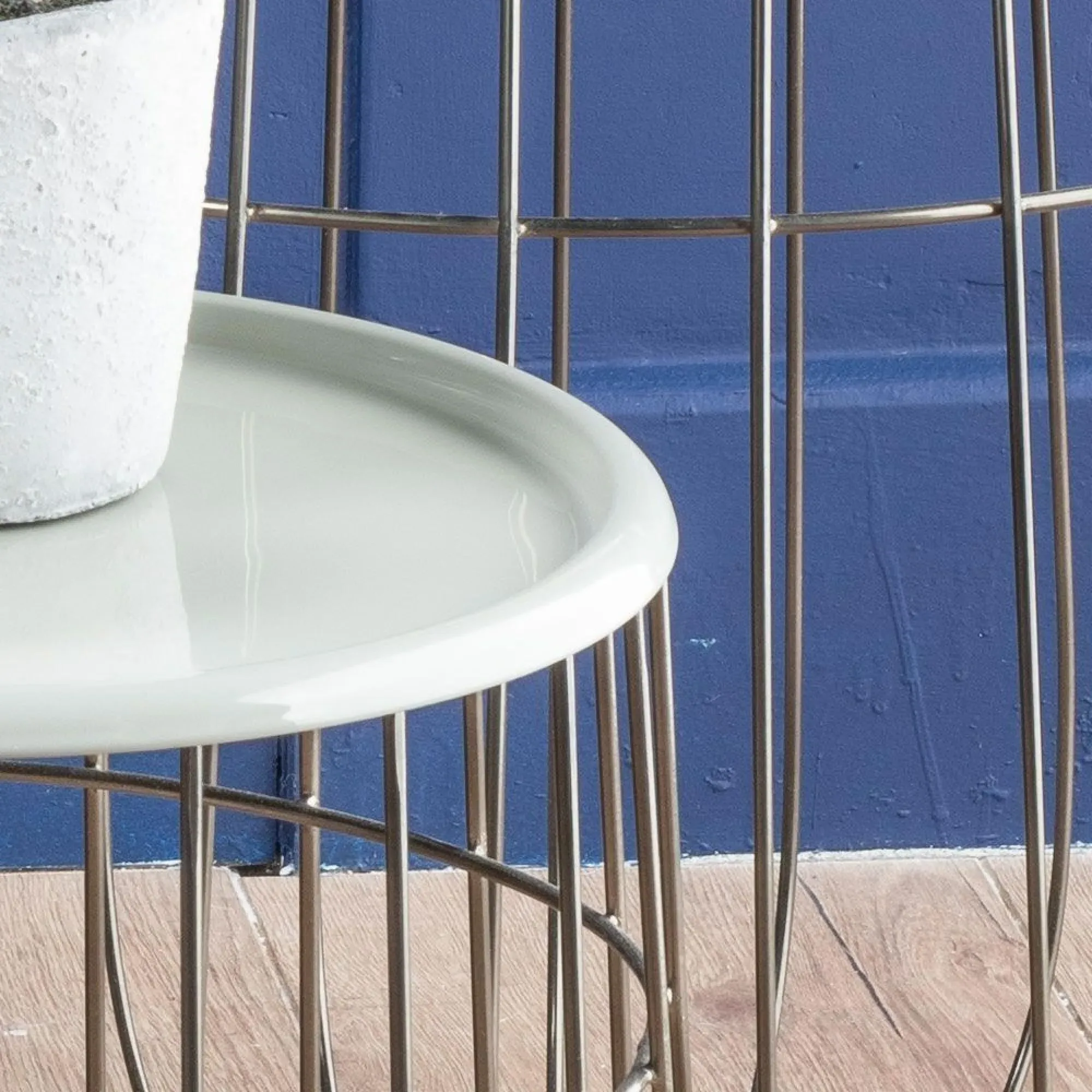 Quinn Round Nesting Tables Set of 3 - Grey, Metal