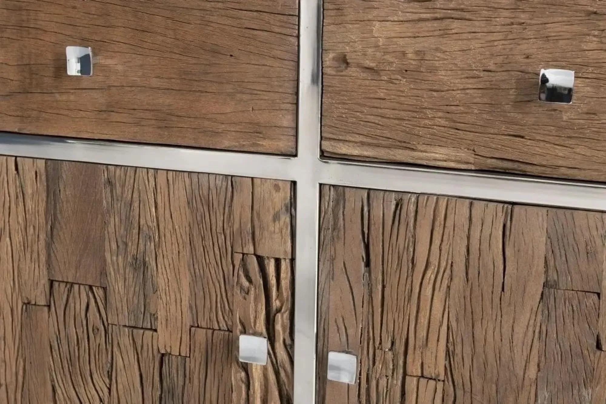 Railway Sleeper Small Sideboard - Chrome