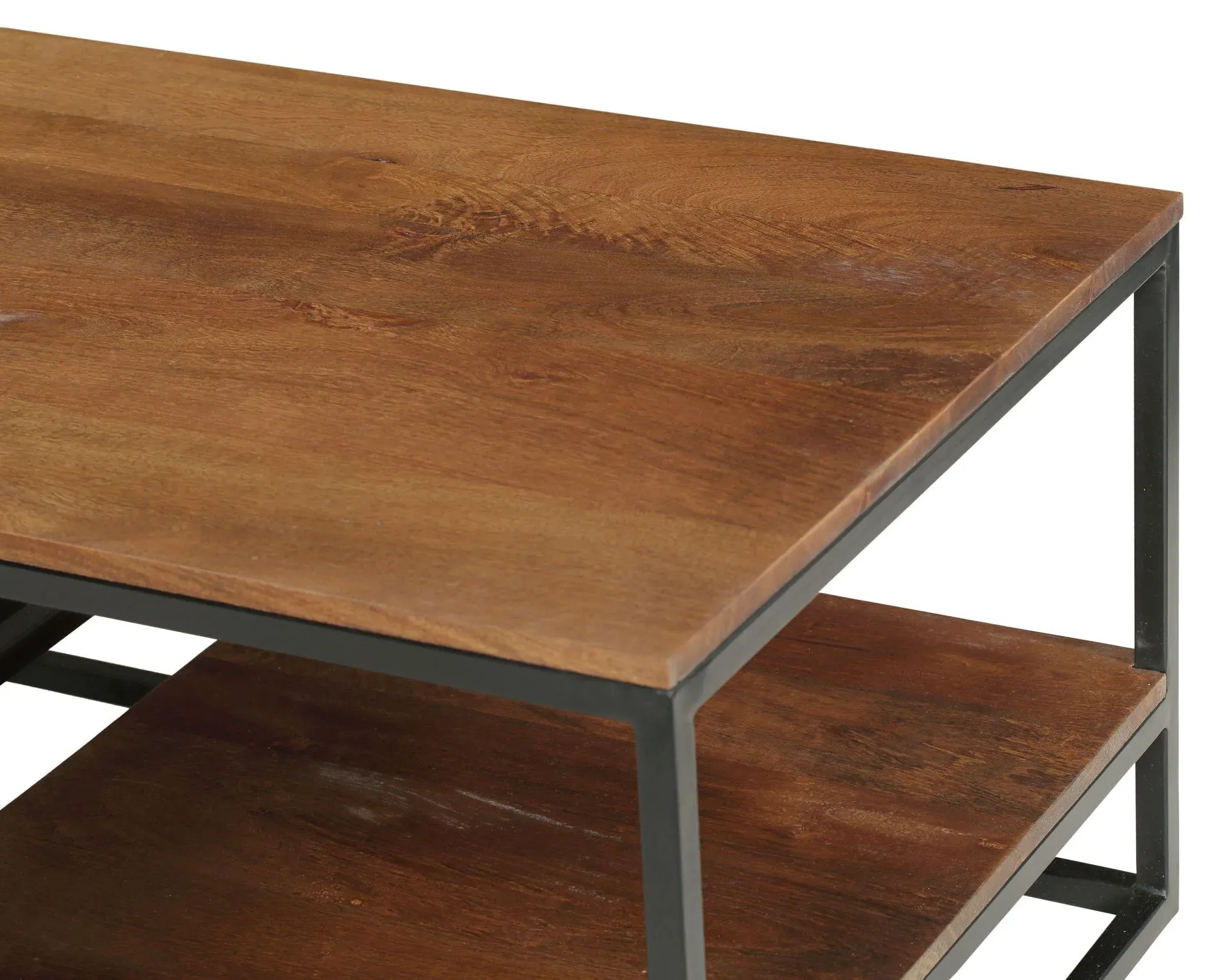 Rennes Chevron Coffee Table with Storage - Natural, Mango Wood