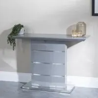 Rimini Console Table - Grey, High Gloss