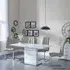 Rimini Dining Set with Jamison Chairs - White Gloss, Faux Leather