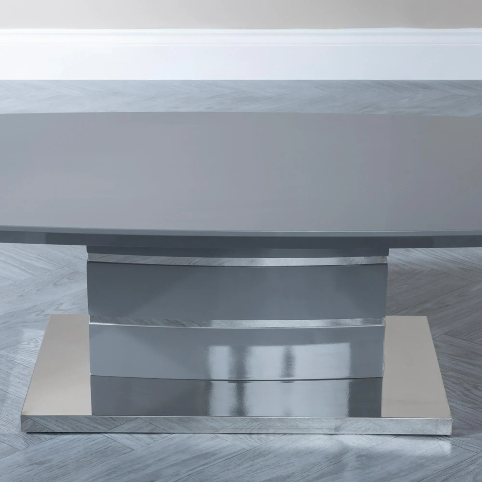 Rimini Rectangular Coffee Table - Grey, High Gloss
