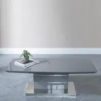 Rimini Rectangular Coffee Table - Grey, High Gloss