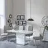 Rimini Roma Dining Set - White Gloss, Faux Leather