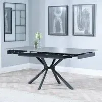 Ripon 4-6 Seater Extending Dining Table - Black, Ceramic