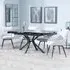 Ripon Extendable Dining Set with Ace Chair - Black, Ceramic