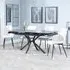 Ripon Extendable Dining Set with Corona Chair - Black, Ceramic