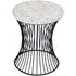 Ritz Drum Accent Table - Black, Terrazzo