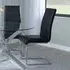 Roma Cantilever Dining Chair - Black, Faux Leather