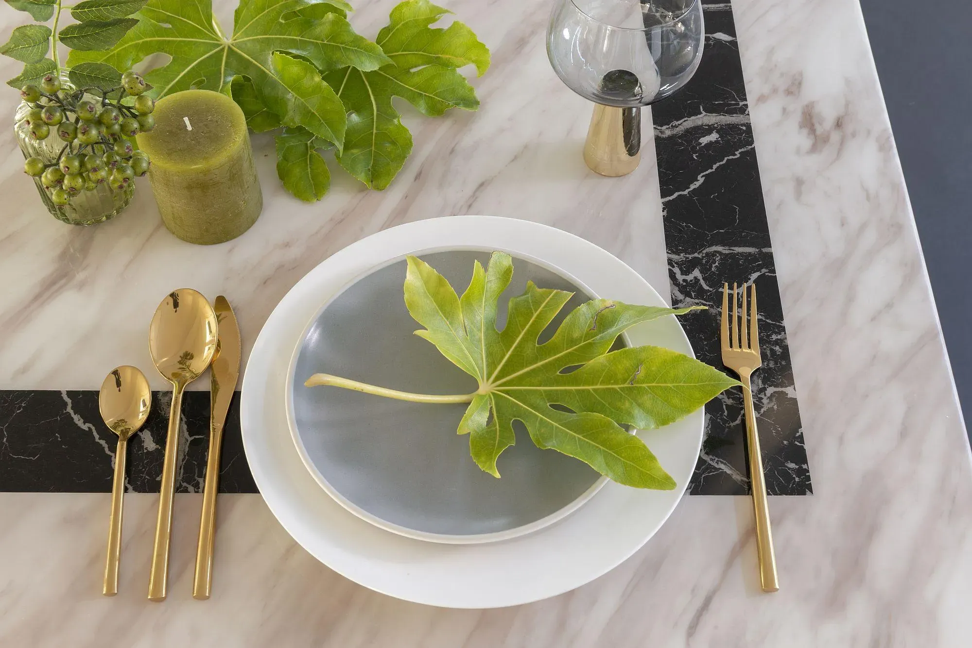 Rome 6-Seater Dining Table - Cream, Marble