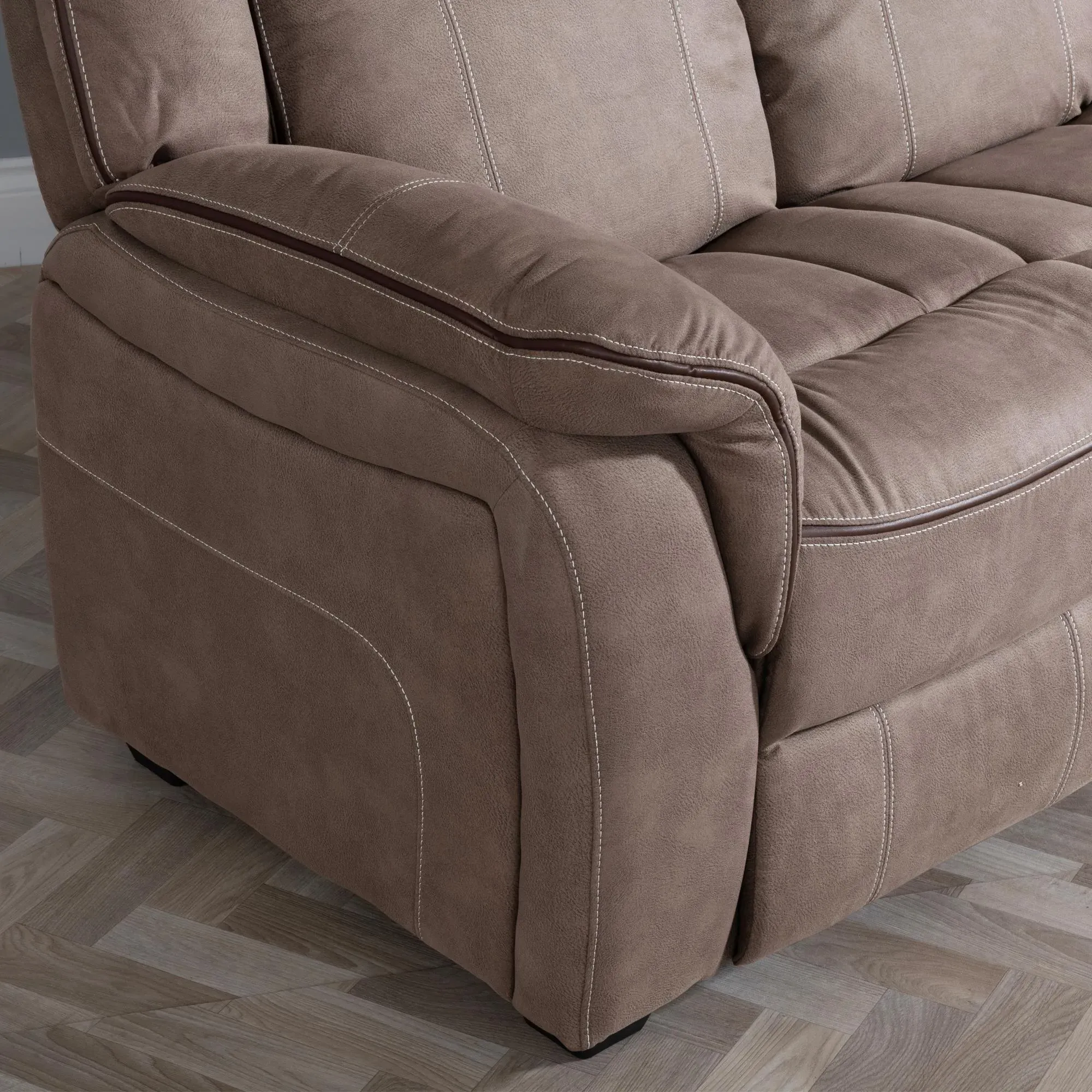 Seville 2-Seater Sofa - Brown, Fabric