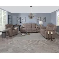 Seville 3-Piece Sofa Set - Brown, Fabric