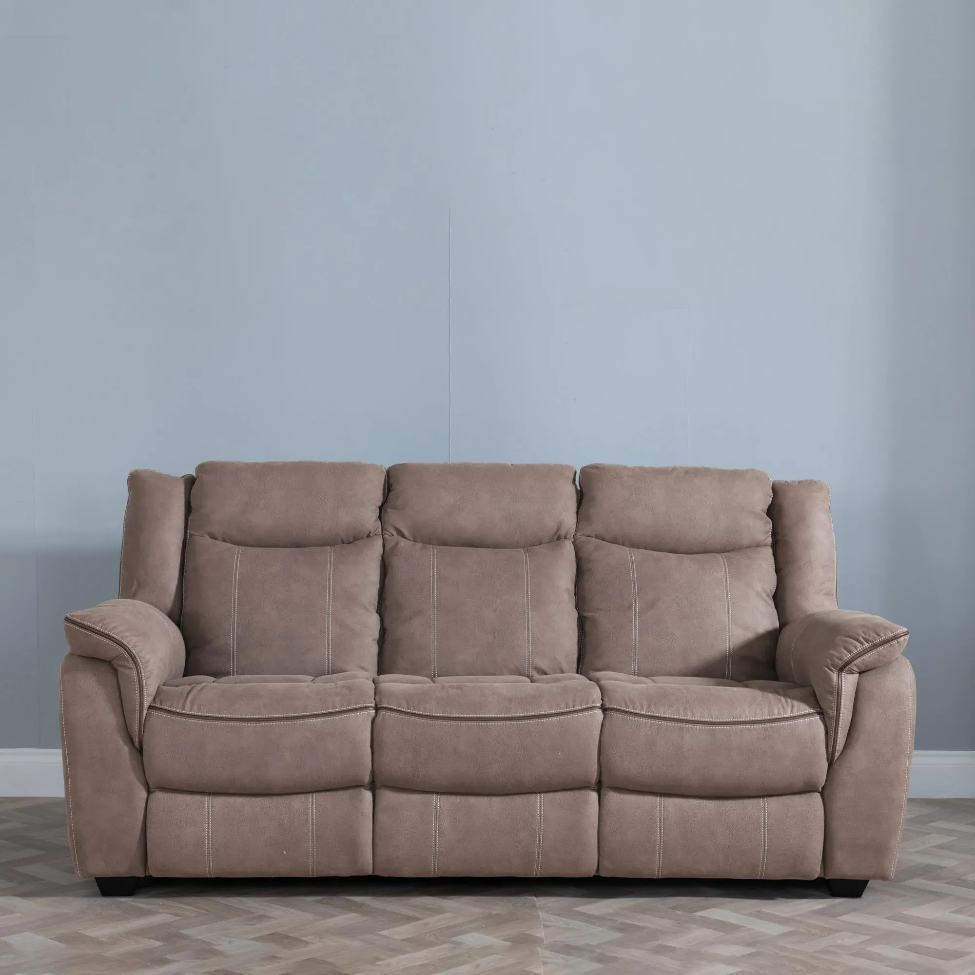 Seville 3-Seater Sofa - Brown, Fabric