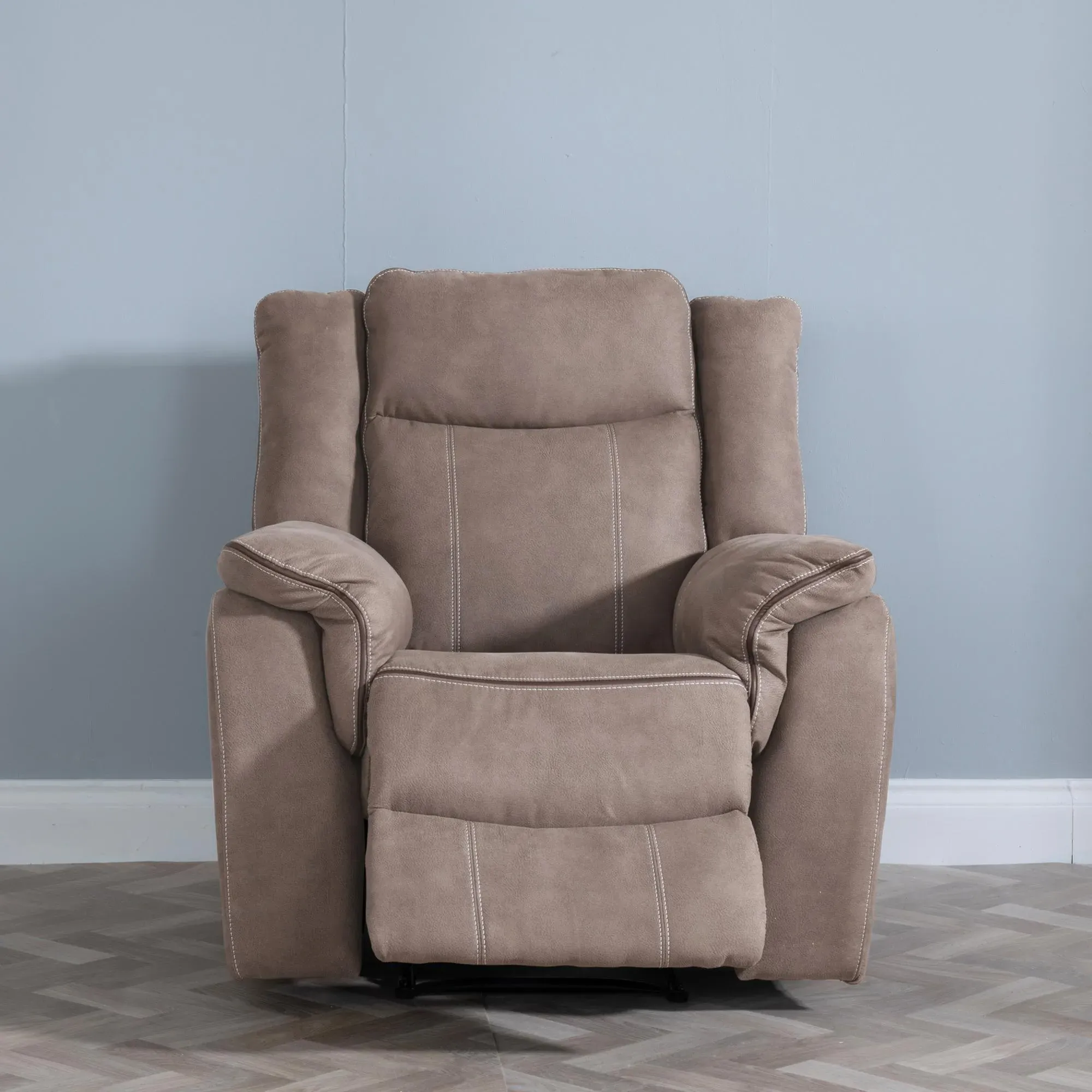 Seville Recliner Armchair - Brown, Fabric