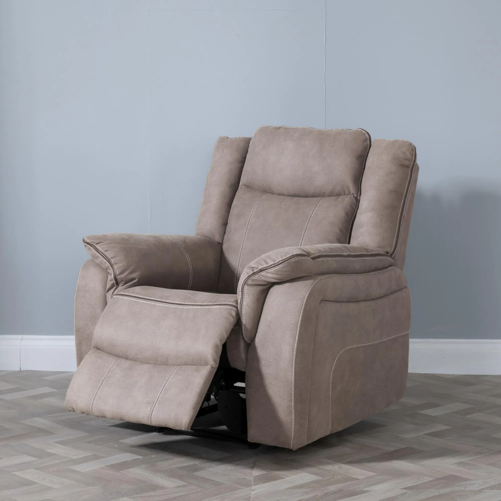 Seville Recliner Armchair - Brown, Fabric