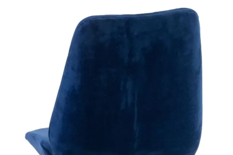 Soho Dining Chair with Chrome Base - Blue, Velvet