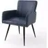 Stanton Dining Armchair - Navy Blue, Leather