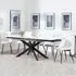 Sutton Extending Dining Set with Corona Chair - White, Ceramic