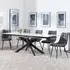 Sutton Extending Dining Set with Corona Chair - White, Ceramic