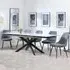Sutton Extending Dining Set with Darwin Chair - White, Ceramic