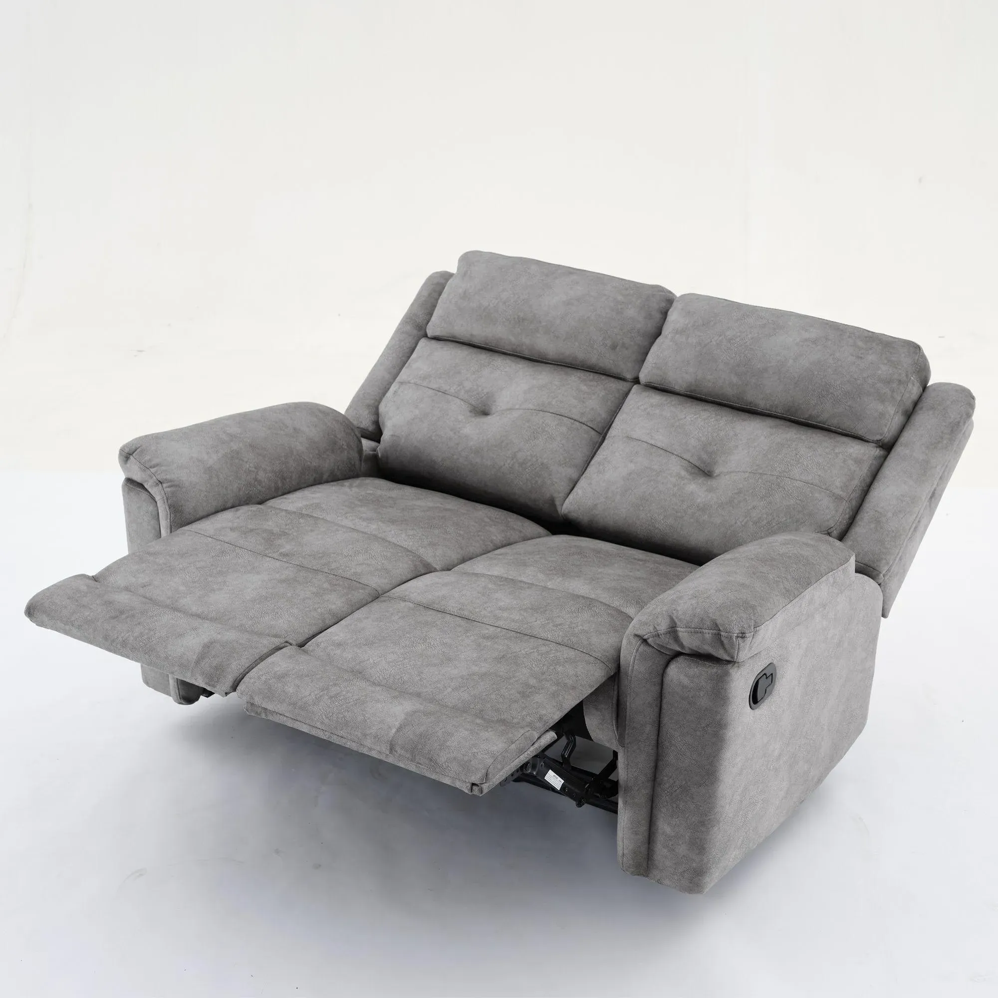 Sydney 2-Seater Manual Recliner Sofa - Grey, Fabric