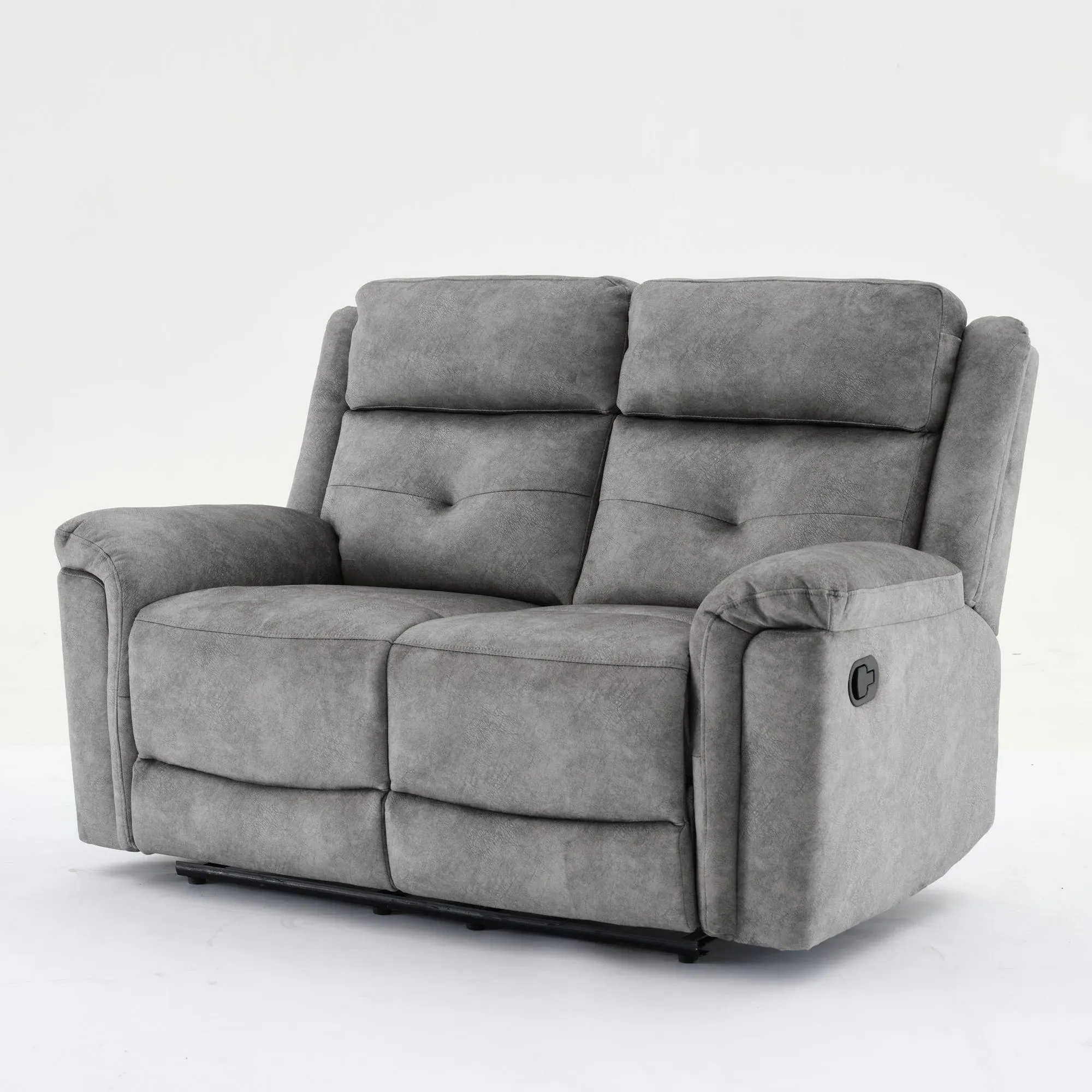 Sydney 2-Seater Manual Recliner Sofa - Grey, Fabric