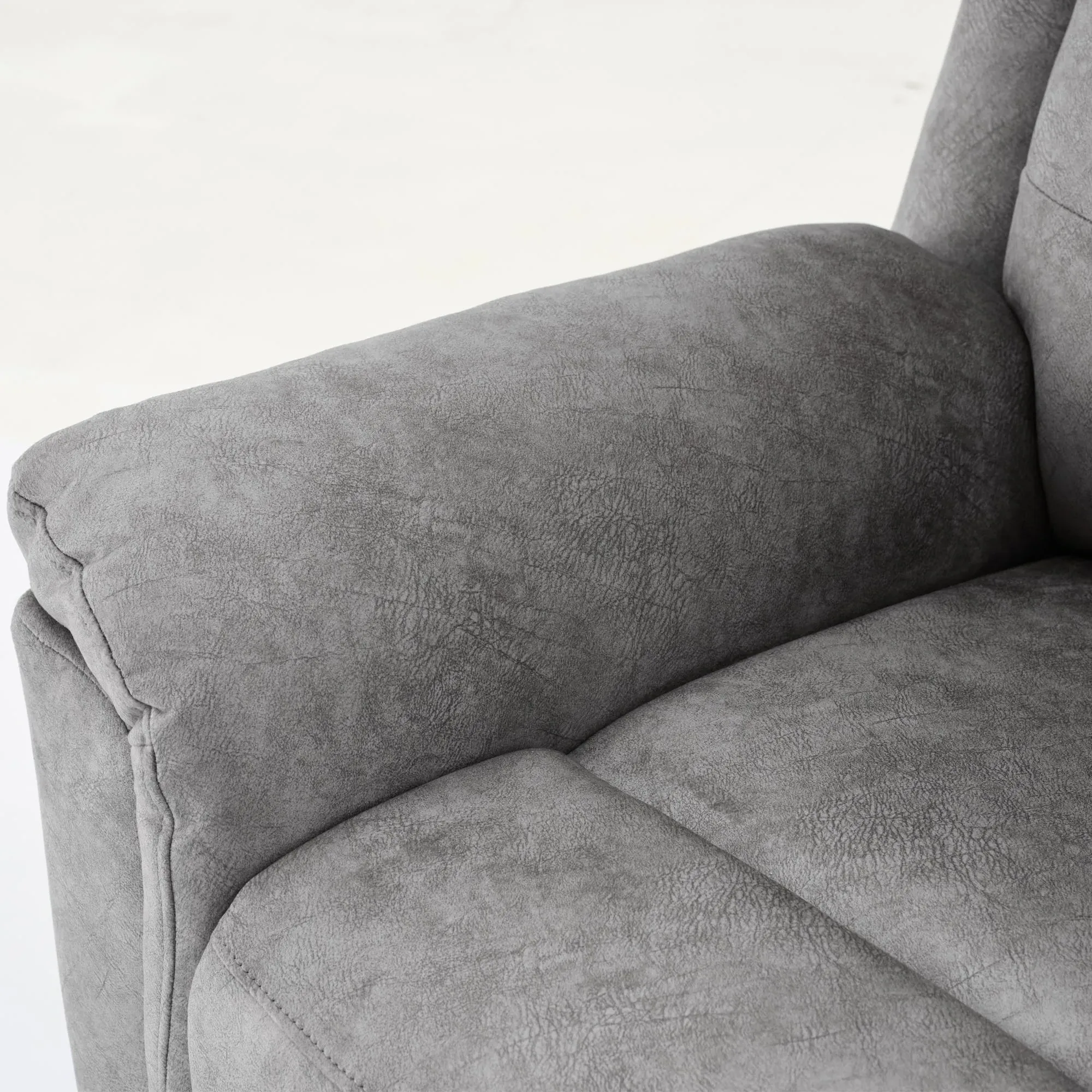 Sydney 2-Seater Manual Recliner Sofa - Grey, Fabric