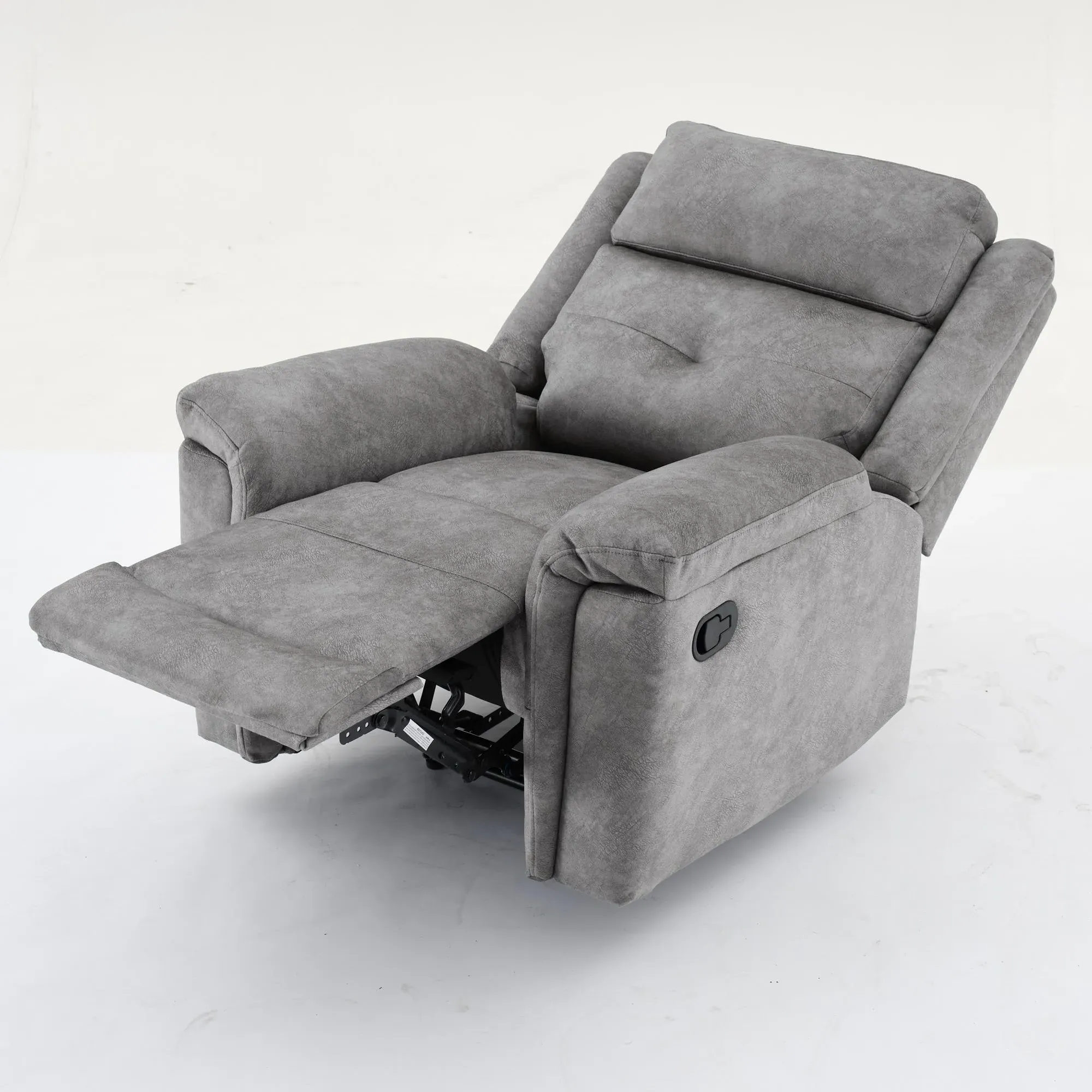 Sydney Manual Recliner Armchair - Grey, Fabric