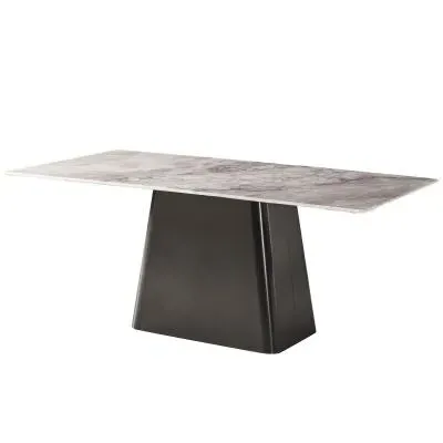 Telma 6-Seater Dining Table - Ash Grey, Marble image