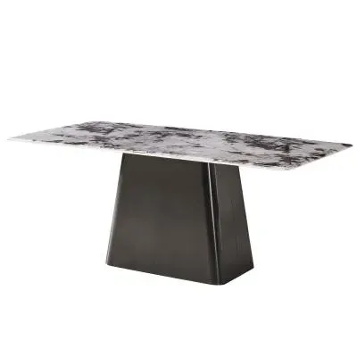 Telma 6 Seater Dining Table - Copenhagen White, Marble image