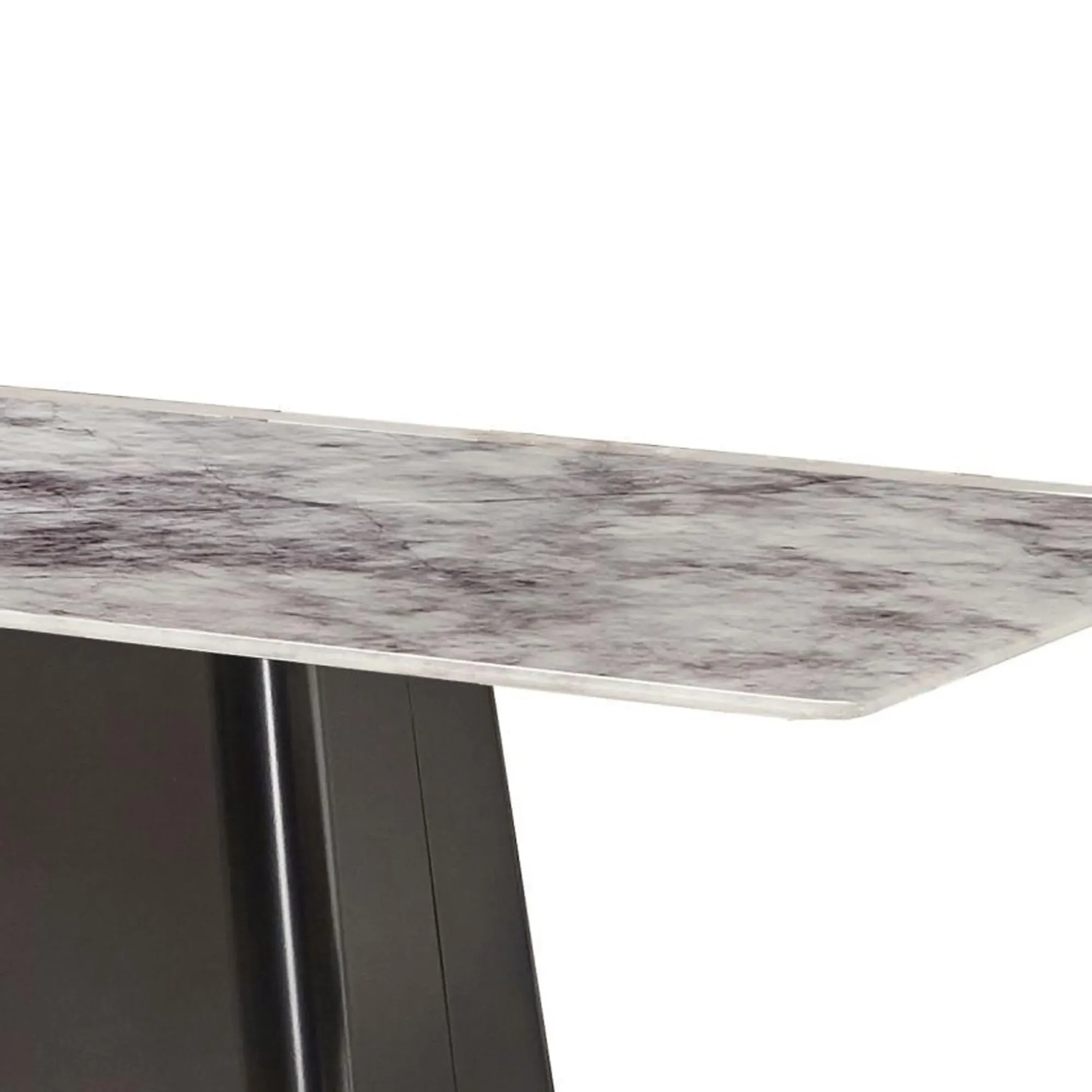 Telma 6-Seater Dining Table - Supreme Grey, Marble