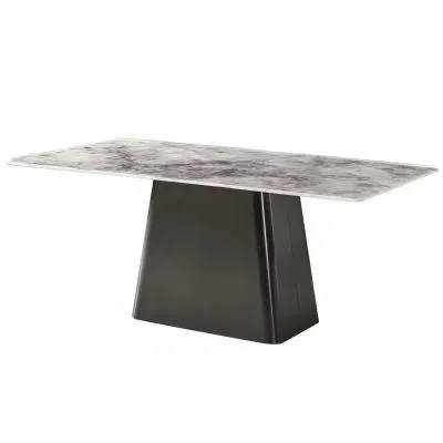 Telma 6-Seater Dining Table - Supreme Grey, Marble