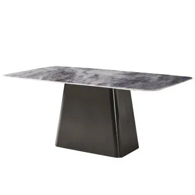 Telma 6-Seater Dining Table - White, Marble