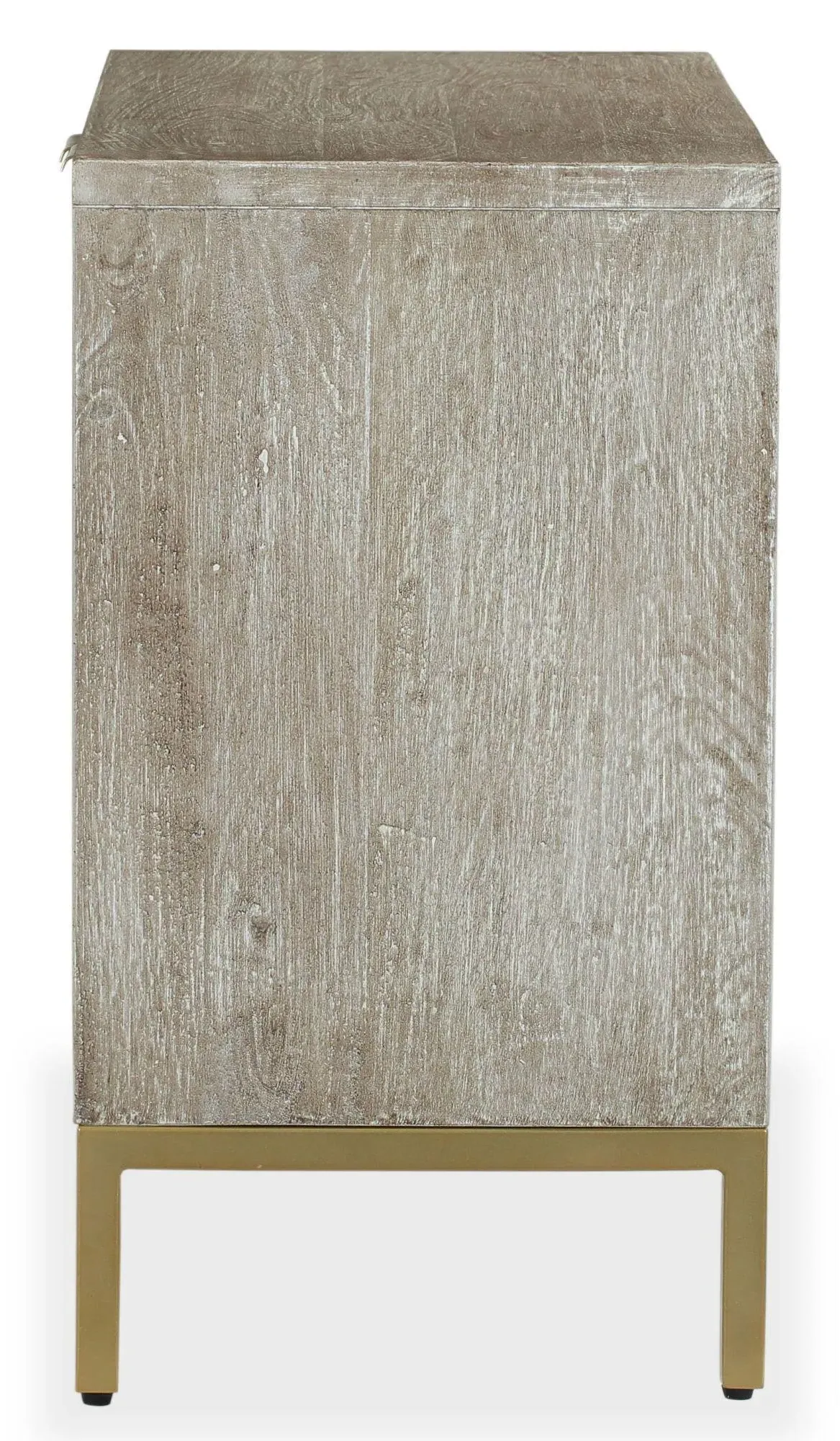 Temis 2 Door Small Sideboard - Grey Washed, Faux Marble