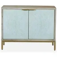 Temis 2 Door Small Sideboard - Grey Washed, Faux Marble
